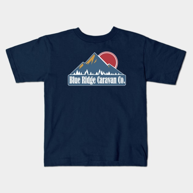 Blue Ridge Caravan Co. Kids T-Shirt by AngryMongoAff